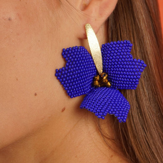 Aretes Orquídea unicolor