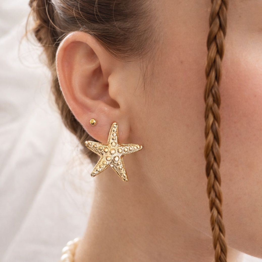 Aretes Estrella Marina Elegante