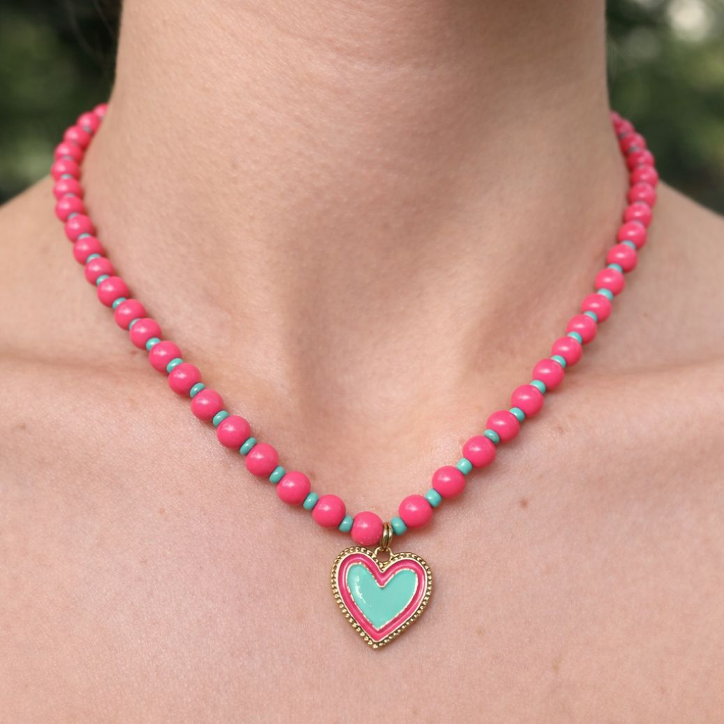 Collar luz de amor fucsia