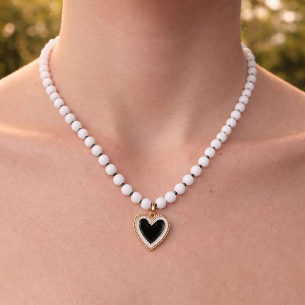 Collar corazón Yin Yan