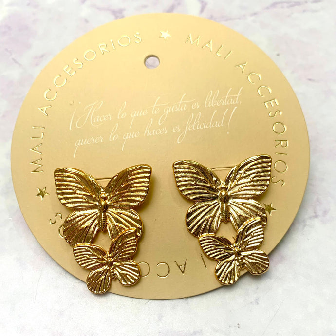 ARETES MARIPOSA GOLD