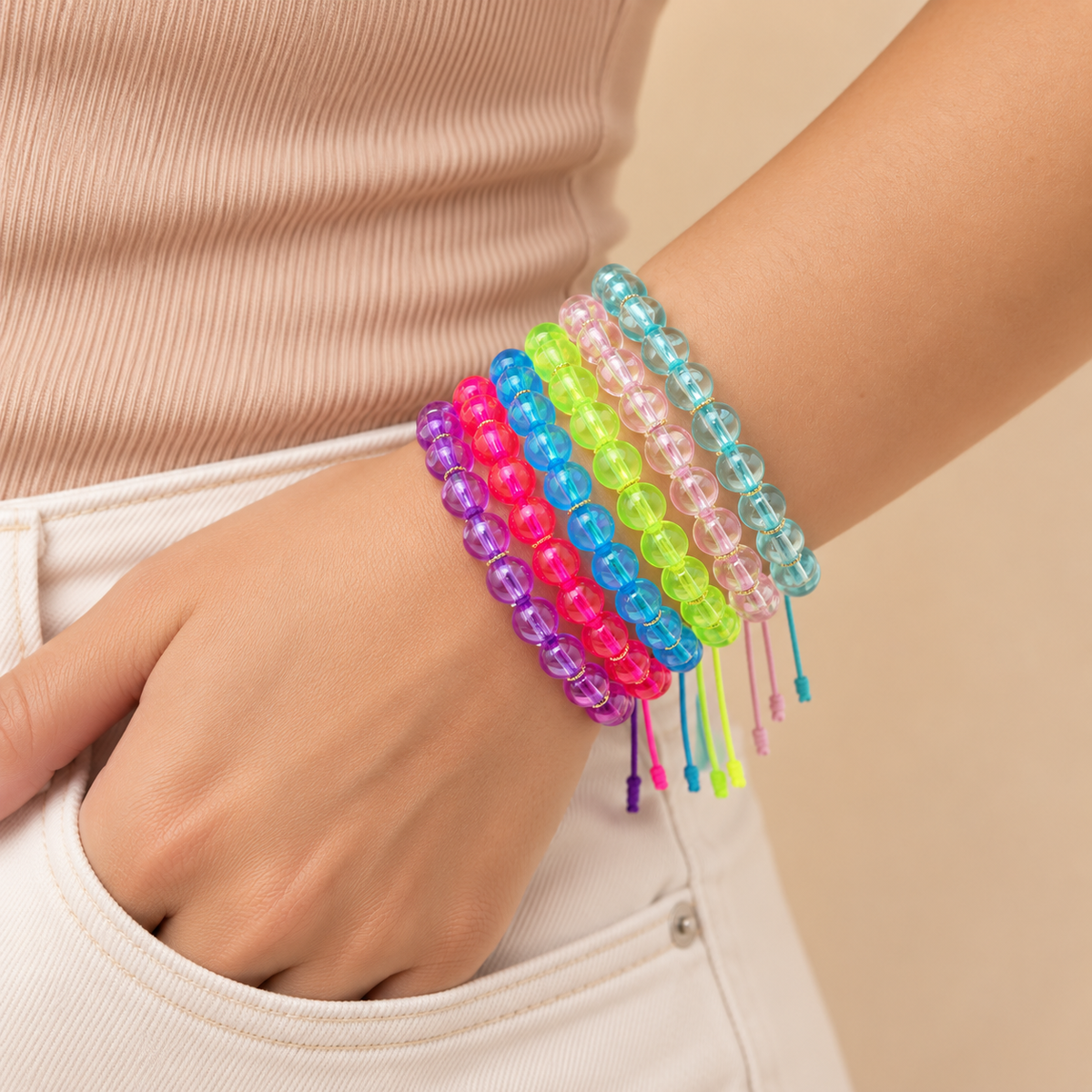 Set de pulseras multicolor
