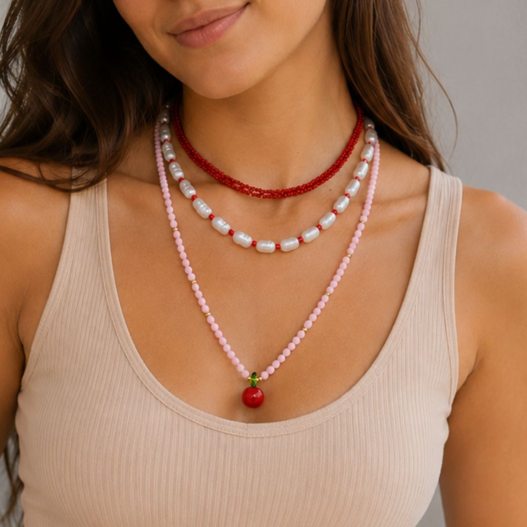 Set Collar Cherry Bloom
