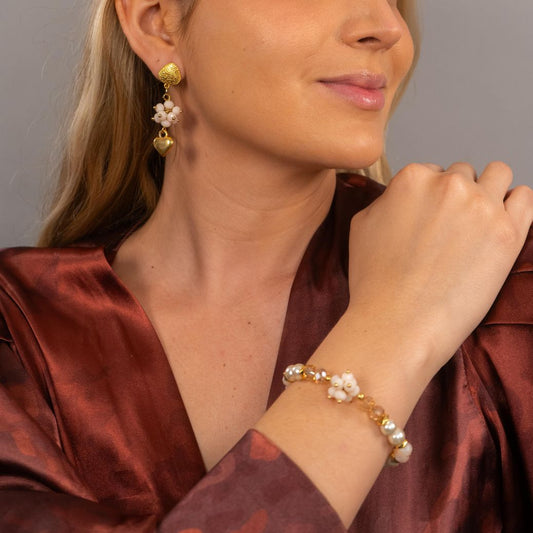 Set pulsera + aretes Arte y Brillo