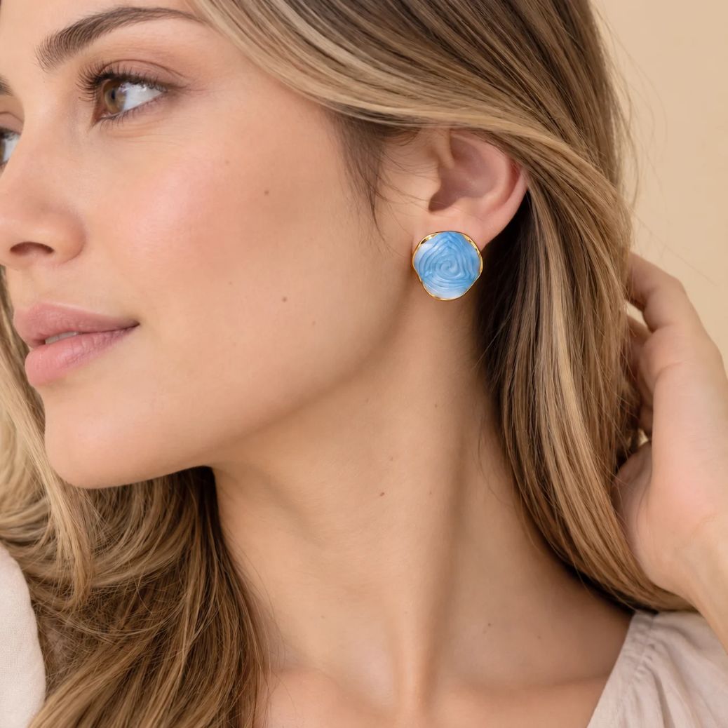 Aretes de Nácar Dorados