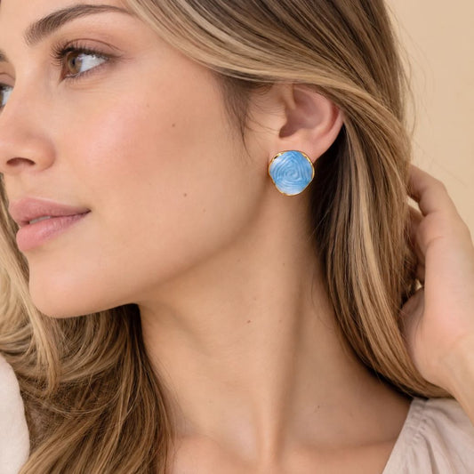 Aretes de Nácar Dorados