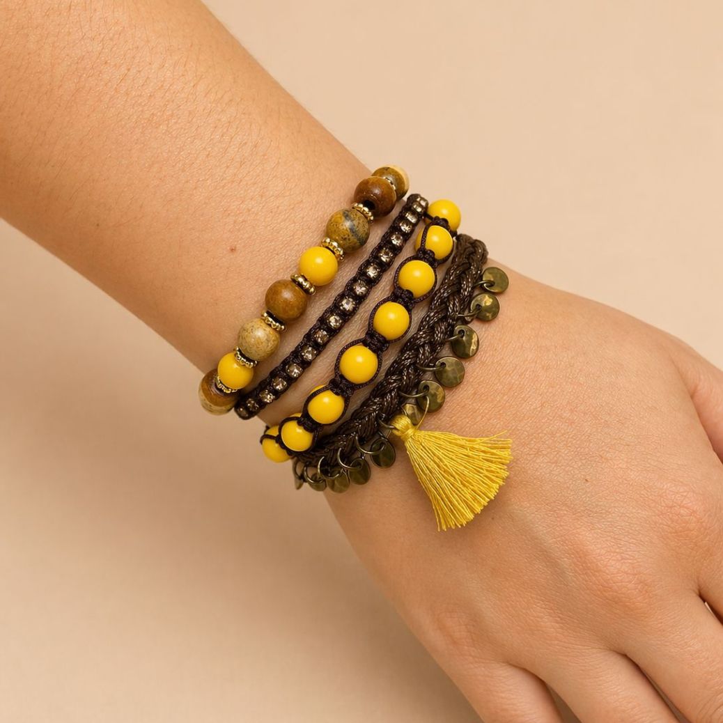 Set de Pulseras Esencia Dorada