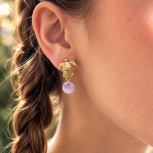 Aretes Tortuga Océano