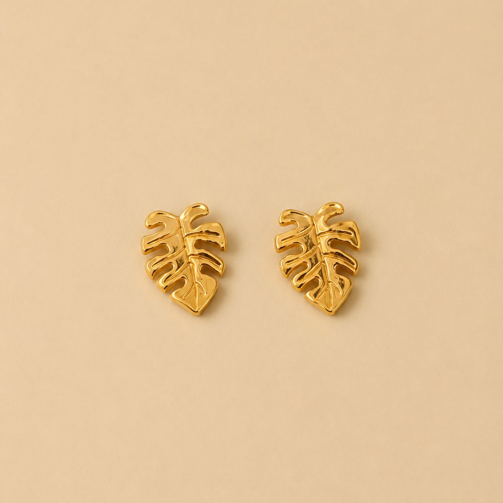 Aretes Hoja Dorada
