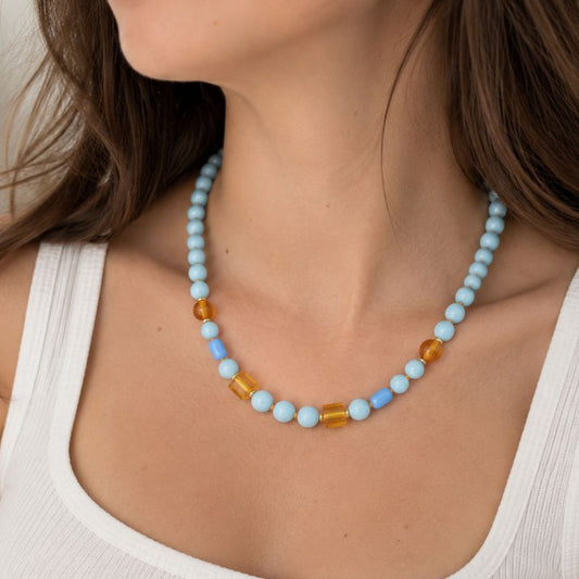 Collar Cielo Ámbar