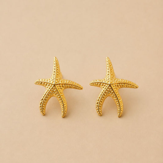 Aretes Estrella del Mar Dorada