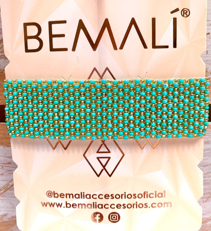 BRAZALETE BORLAS TURQUESA