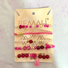 Cargar imagen en el visor de la galería, PULSERA AGATAS FUCSIA
